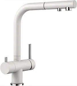 Смеситель для кухни с подключением к фильтру Blanco Fontas-S II белый/хром 525204 Смеситель для кухни с подключением к фильтру Blanco Fontas-S II белый/хром 525204, 1