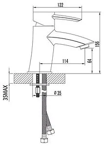 Смеситель для раковины Lemark Atlantiss хром LM3206C Смеситель для раковины Lemark Atlantiss хром LM3206C, 2