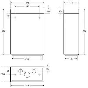 Бачок для унитаза Cezares Stylus белый CZR-151-T Бачок для унитаза Cezares Stylus белый CZR-151-T, 2