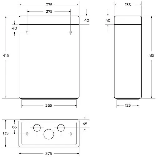 Бачок для унитаза Cezares Stylus белый CZR-151-T Бачок для унитаза Cezares Stylus белый CZR-151-T