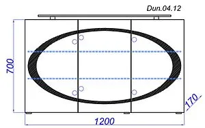 Шкаф-зеркало Clarberg Dune 120 DUN0412, 2