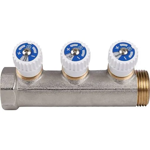 Коллектор регулирующий проходной 3 отвода 1&quot;в/н x ½&quot;к Stout SMB 6851 011203