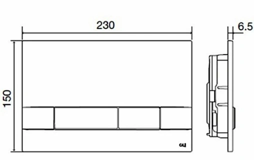 Клавиша смыва для унитаза OLI Narrow OLIpure 148301 хром глянцевый Клавиша смыва для унитаза OLI Narrow OLIpure 148301 хром глянцевый