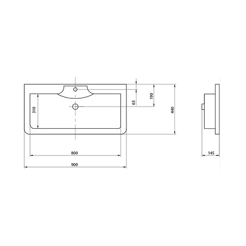 Раковина Aquaton Сиена 90 белый 1A704031SN010