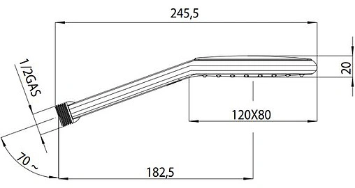 Лейка ручного душа Bossini Aqua Life хром B00177.030