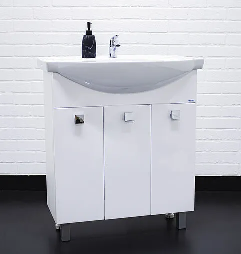 Тумба под умывальник напольный Айсберг Мега 75 белый DM4601T