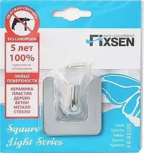 Крючок Fixsen Square хром FX-93105 Крючок Fixsen Square хром FX-93105, 3