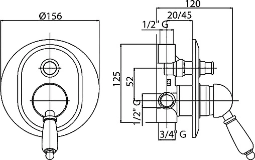 Смеситель для ванны скрытого монтажа Cezares Elite золото/белый ELITE-VDIM-03/24-Bi Смеситель для ванны скрытого монтажа Cezares Elite золото/белый ELITE-VDIM-03/24-Bi