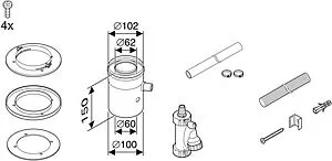 Конденсатоотводчик стартовый Ø 60/100мм Buderus 7736995089, 3