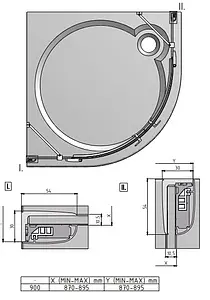 Душевое ограждение 900x900мм прозрачное стекло Roltechnik Hitech Line HBR2/900 283-9000000-06-02 Душевое ограждение 900x900мм прозрачное стекло Roltechnik Hitech Line HBR2/900 283-9000000-06-02, 2
