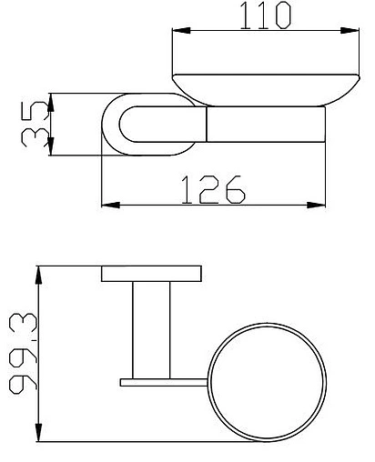 Мыльница Rav Slezak Yukon хром/белый YUA0300CB