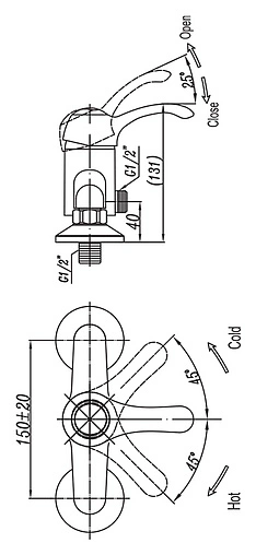 Смеситель для душа Cezares Lira золото LIRA-DM-03