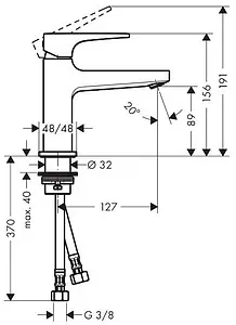 Смеситель для раковины Hansgrohe Metropol 100 белый матовый 32500700, 2