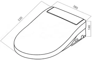 Электронная крышка-биде с пультом Am.Pm AM.PM белый CCC7851WH Электронная крышка-биде с пультом Am.Pm AM.PM белый CCC7851WH, 2