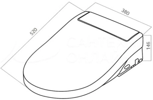 Электронная крышка-биде с пультом Am.Pm AM.PM белый CCC7851WH