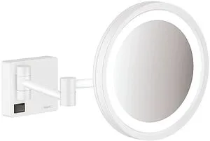 Косметическое зеркало Hansgrohe AddStoris белый матовый 41790700 Косметическое зеркало Hansgrohe AddStoris белый матовый 41790700, 1
