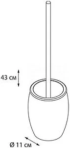 Ёршик для унитаза Fixsen Snow хром/серебро FX-260-5, 2