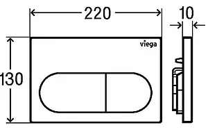 Клавиша смыва для унитаза Viega Prevista Visign for Life 6 8602.1 773755 хром матовый Клавиша смыва для унитаза Viega Prevista Visign for Life 6 8602.1 773755 хром матовый, 3