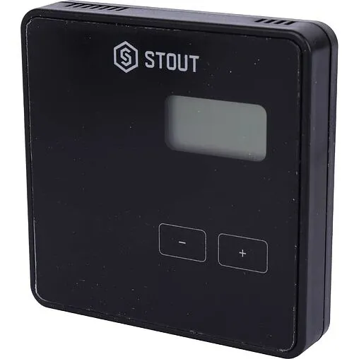 Проводной комнатный двухпозиционный регулятор котла Stout ST-294v1 черный STE-0101-029412