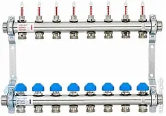 Группа коллекторная с расходомерами 8 отводов 1&quot;н/н x ¾&quot;ек Watts HKV2013AF 10070006