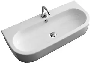 Раковина Kerasan Flo 90 белый 315101*1 Раковина Kerasan Flo 90 белый 315101*1, 1