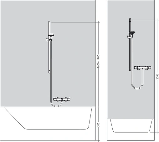 Душевая стойка Hansgrohe Croma Select S 110 1jet 90см хром/белый 26574400