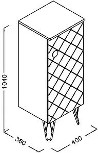 Шкаф-пенал напольный Isvea Rosa 40 слоновая кость 21RA31023040I Шкаф-пенал напольный Isvea Rosa 40 слоновая кость 21RA31023040I, 2