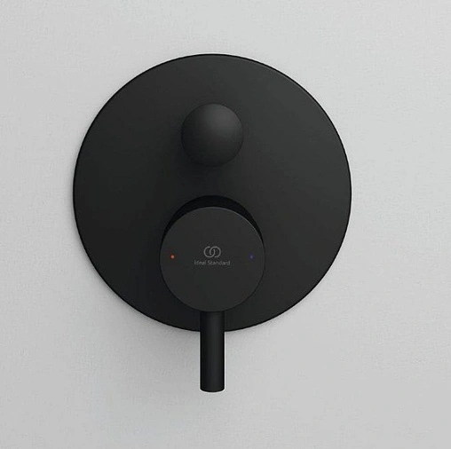 Смеситель для ванны скрытого монтажа Ideal Standard Ceraline чёрный матовый/хром A7389XG