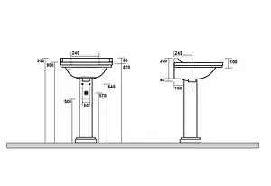 Пьедестал Kerasan Waldorf белый 417001 Пьедестал Kerasan Waldorf белый 417001, 2