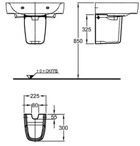 Полупьедестал Keramag Renova Nr.1 Plan белый 292110000, 2