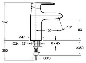 Смеситель для раковины Jacob Delafon Kumin хром E99447-CP Смеситель для раковины Jacob Delafon Kumin хром E99447-CP, 2