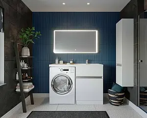 Тумба под умывальник напольная над стиральной машиной Aquaton Лондри 60 белый 1A235901LH010 Тумба под умывальник напольная над стиральной машиной Aquaton Лондри 60 белый 1A235901LH010, 4