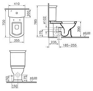 Унитаз-компакт VitrA Serenada белый 9722B003-7203, 2