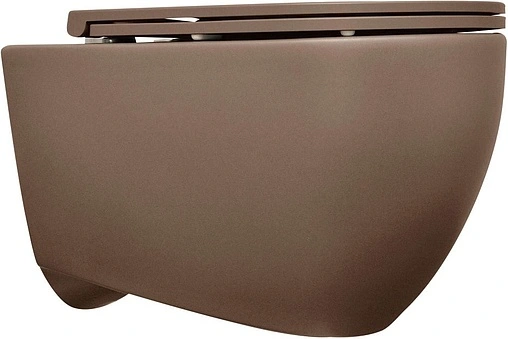 Унитаз подвесной безободковый ISVEA Infinity коричневый 10NF02001SV-2H