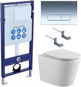 Комплект 5 в 1 Aquatek Вега cmp-016 SET AQUATEK ВЕГА cmp-016 с кнопкой KDI-0000016 хром глянцевый, 1