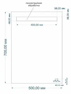 Зеркало с подсветкой Cersanit Led 010 Base 50 KN-LU-LED010*50-b-Os Зеркало с подсветкой Cersanit Led 010 Base 50 KN-LU-LED010*50-b-Os, 2