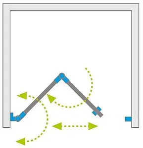 Дверь в нишу 800мм прозрачное стекло Radaway EOS DWB 80 L 37813-01-01NL, 3