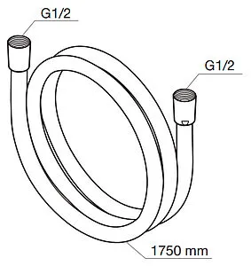 Шланг для душа Damixa 175см хром 760400100, 2