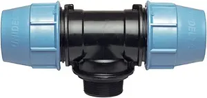 Тройник компрессионный переходной 63мм x 2"н x 63мм Unidelta 1010064007 Тройник компрессионный переходной 63мм x 2"н x 63мм Unidelta 1010064007, 1