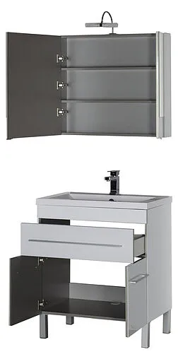 Шкаф-зеркало Aquanet Верона 75 L белый 00175381