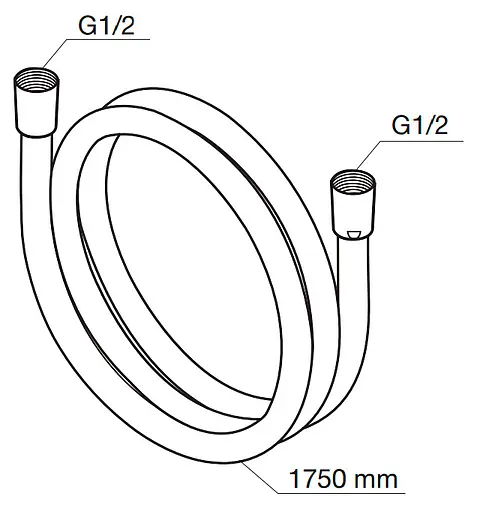 Шланг для душа Damixa 175см хром 760400100