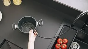 Смеситель для кухни с выдвижным изливом Hansgrohe Talis M54 220 1jet чёрный матовый 72804670 Смеситель для кухни с выдвижным изливом Hansgrohe Talis M54 220 1jet чёрный матовый 72804670, 5