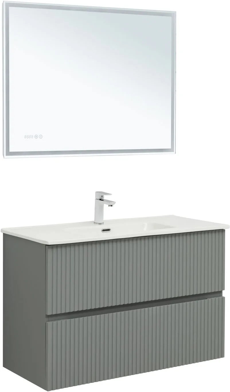 Тумба-умывальник Aquanet Джейн 100 мисти грин 00313320+