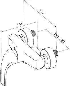 Смеситель для душа Am.Pm Pride хром F7P20000 Смеситель для душа Am.Pm Pride хром F7P20000, 2