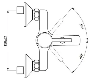 Смеситель для ванны Vidima Logik хром BA279AA Смеситель для ванны Vidima Logik хром BA279AA, 3