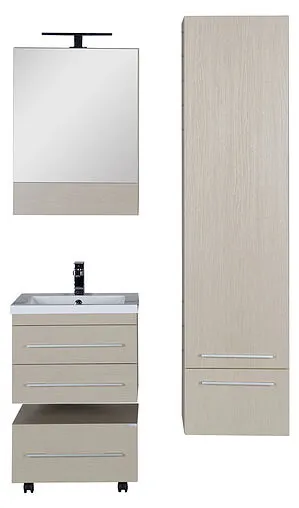 Шкаф-зеркало Aquanet Нота 58 L светлый дуб 00158856