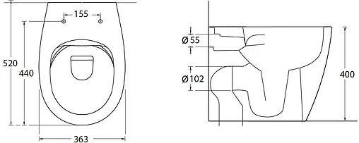 Унитаз приставной безободковый Allen Brau Fantasy белый 4.11007.20