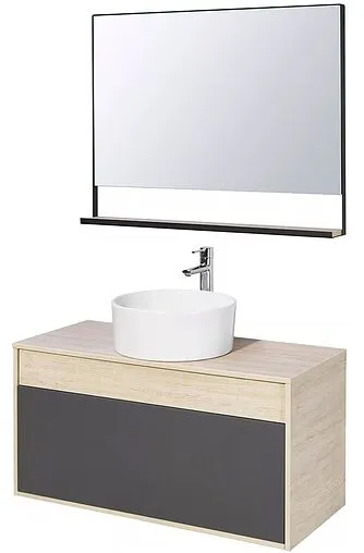 Тумба-умывальник подвесная Aquaton Лофт Урбан 100 графит/орегон 1A2477K3LQX60