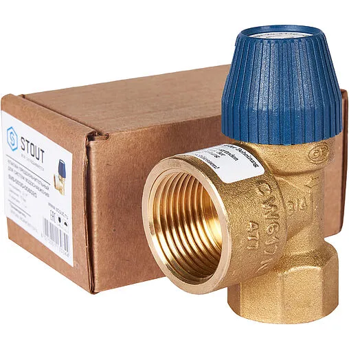 Клапан предохранительный ¾&quot; 6 бар Stout SVS-0030-006020