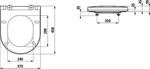 Крышка-сиденье для унитаза с микролифтом Laufen Sonar белый матовый 8.9334.1.757.000.1